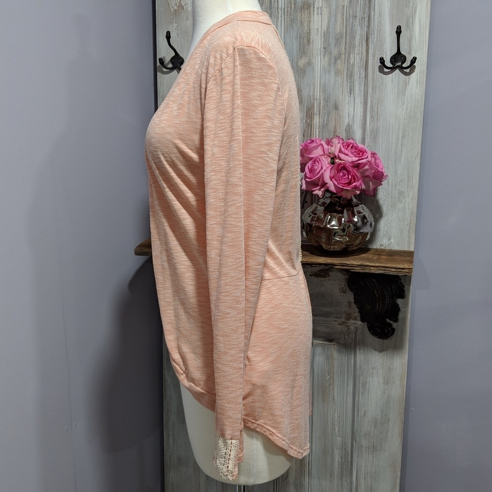 💐SOLD💐Papermoon for stitch fix peach cardigan - Picture 4 of 6